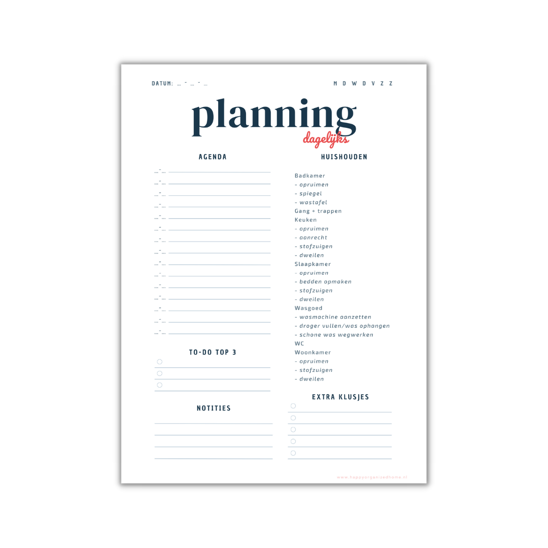 planning dagelijks