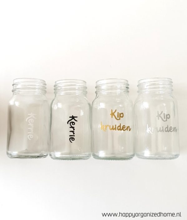VINYL STICKERS VOOR JE KRUIDENKAST - SCRIPT 2 - Afbeelding 2