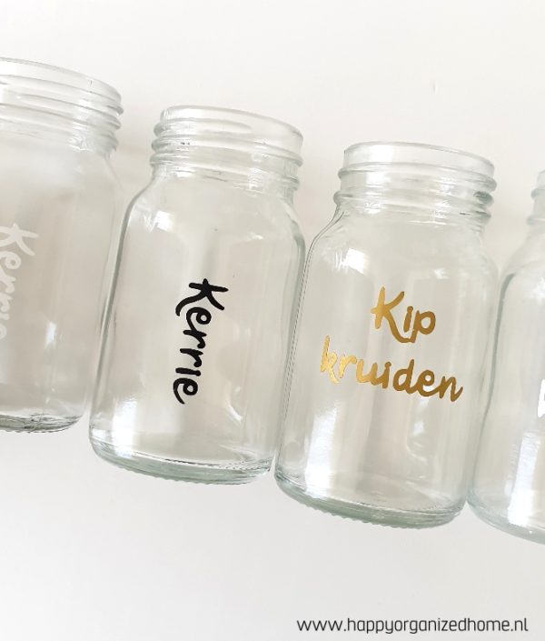 VINYL STICKERS VOOR JE KRUIDENKAST - SCRIPT 2