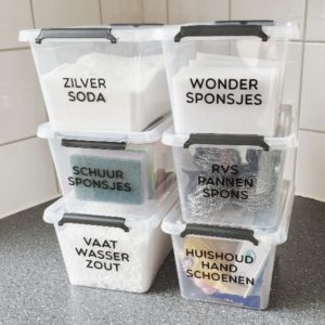 VINYL STICKERS VOOR OPBERGBOXEN