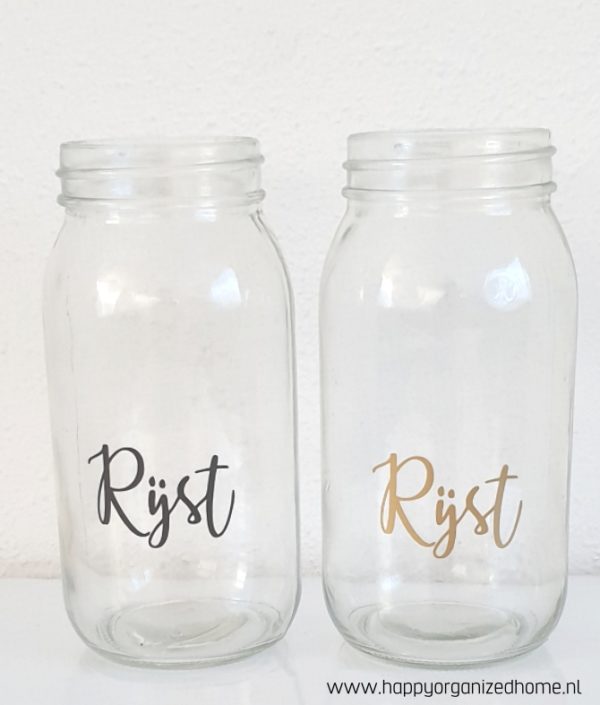 VINYL STICKERS VOOR JE VOORRAADKAST - SCRIPT